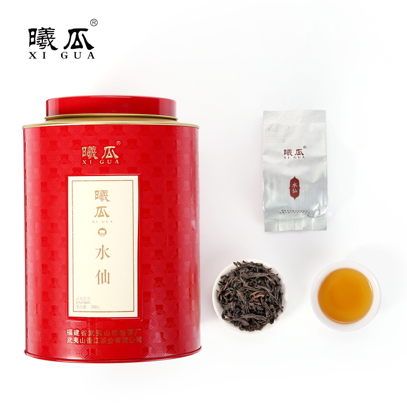 曦瓜武夷岩茶水仙2018春茶256g中火特级乌龙茶单罐