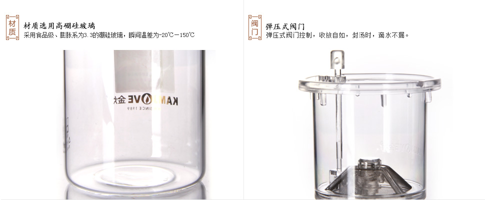 金灶玻璃功夫茶具TP120 200ml   使用